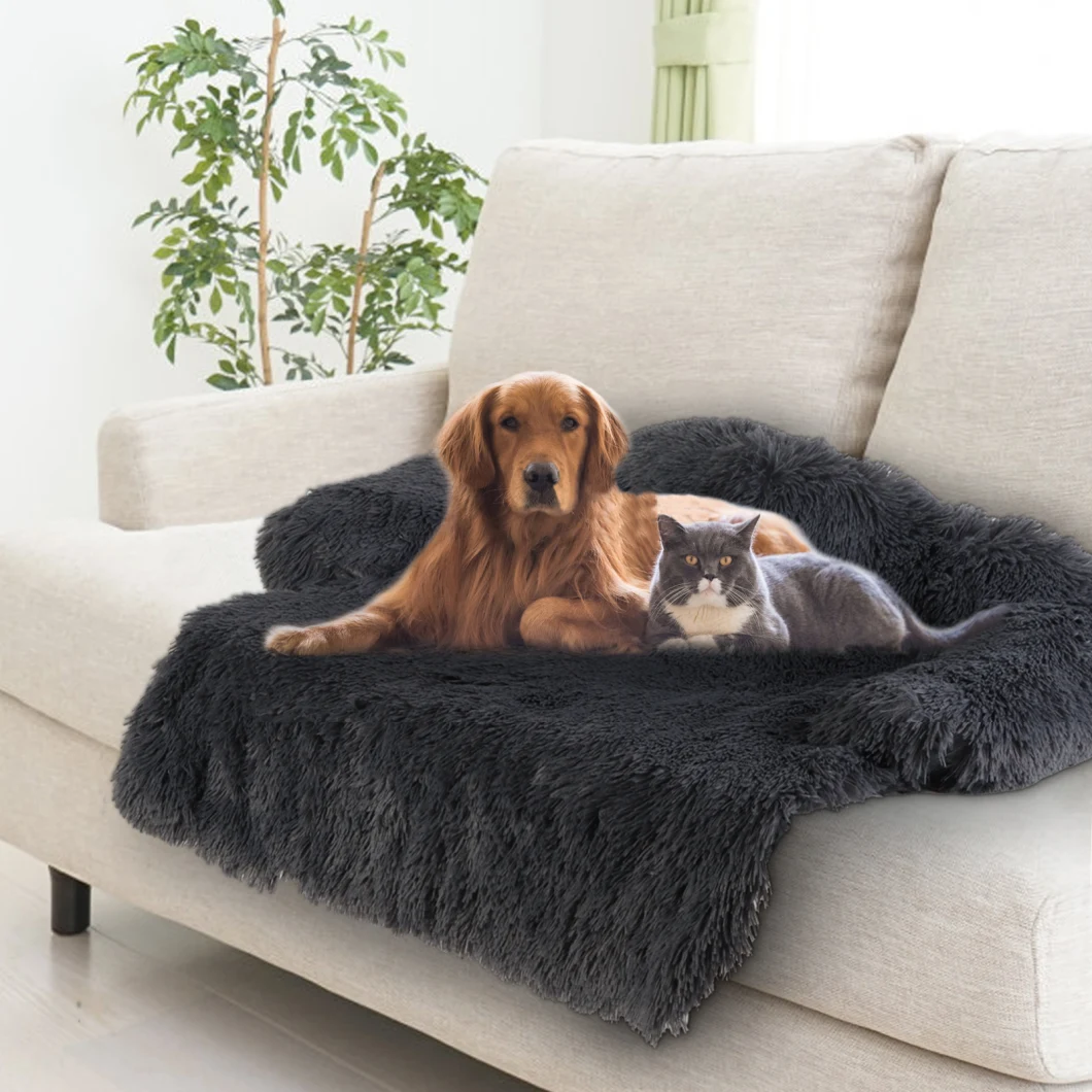 Fluffy Luxury Long Plush Warm Pet Sofa Bed