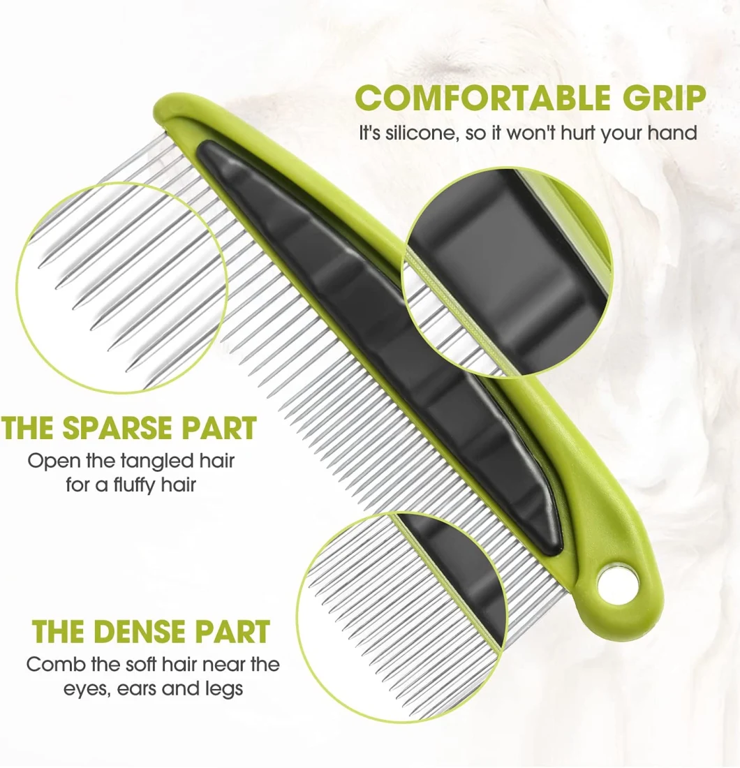 Tysp25 3 Pack Pet Comb Grooming Tool for Cats, Dogs and Rabbits