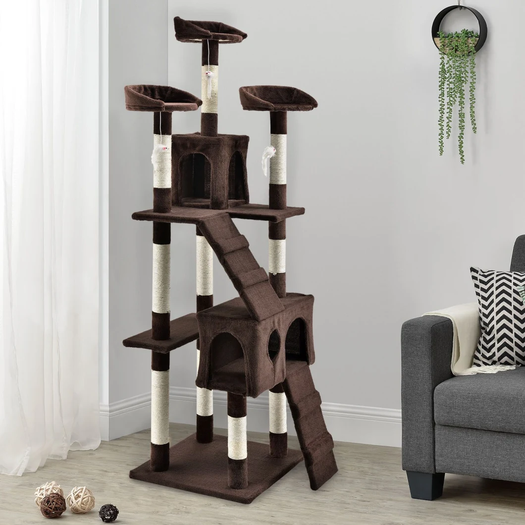 Cats Tree Cat Tower with Sisal Scratching Post Kitten Toy